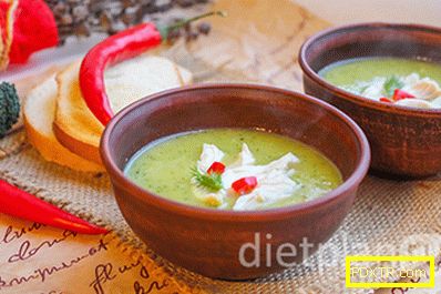 Зелена бронзова супа с пиле