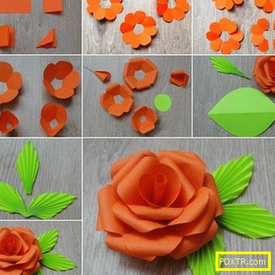 Триизмерни цветя от хартия със собствените си ръце -