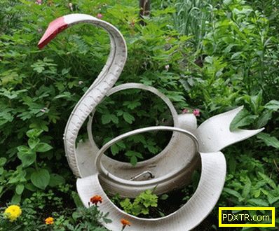 Лебеди от гумата със собствените си ръце - невероятна украса