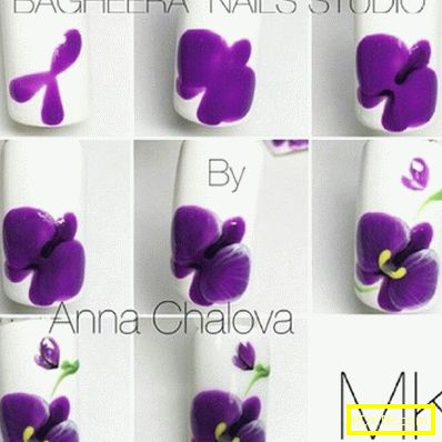 Орхидеи на ноктите - идеи за дизайн + майсторски класове