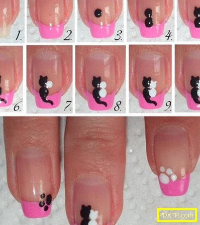 Котки на ноктите - елегантен маникюр за къси и дълги нокти