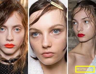модни тенденции пролет - лято 2017: ефектът на мокра коса, снимка