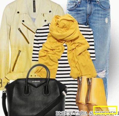 С какво да носиш жълто яке, снимка