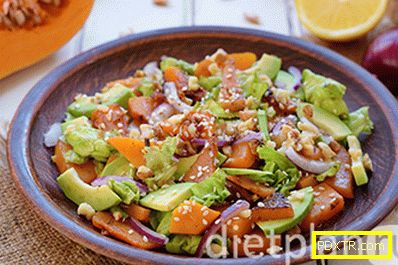 Витаминова салата с печена тиква и авокадо