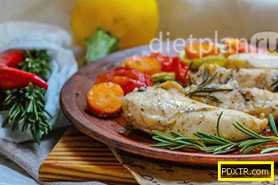 Диетично пилешко филе в пещ със зеленчуци