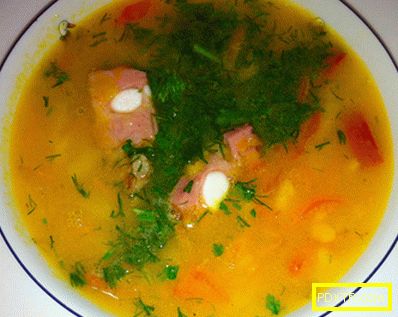 Грах супа - рецепта с снимка и стъпка по стъпка описание