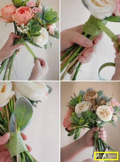 Сватбен букет със собствените си ръце (снимка): как да