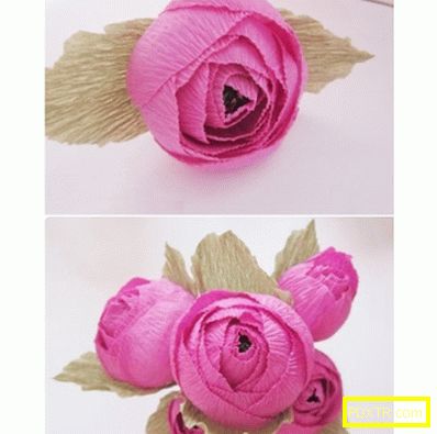 Чудотворно чудо: как да направите роза от гофрирана хартия.
