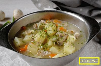 Гъба супа с пиле и топено сирене: приятен и здрав първи