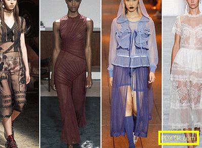 модни тенденции пролет - лято 2017: прозрачни тъкани, снимка