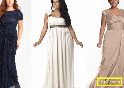 рокли в гръцки стил за пълен, снимка