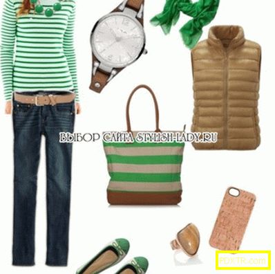 С какво да носиш зелена жилетка