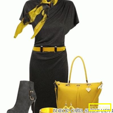 С какво да носиш жълт шал, снимка