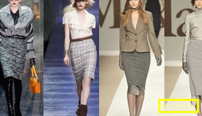 С какво да носите сива пола: снимки на модерни комбинации