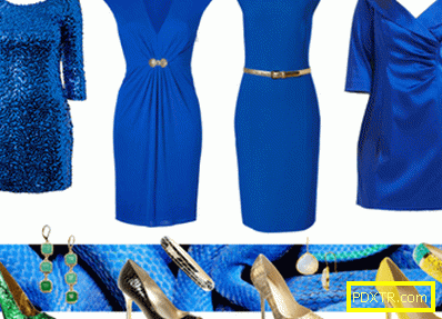 Какво да носите със синя рокля: изберете бижута и аксесоари
