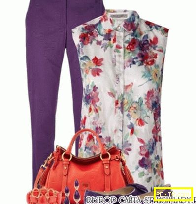 Стилен гардероб или панталони и дънки от лилав цвят, с какво