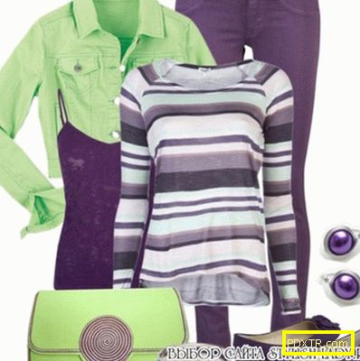 Стилен гардероб или панталони и дънки от лилав цвят, с какво