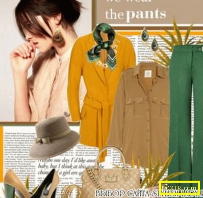 С какво да носите зелени панталони и панталони, снимка